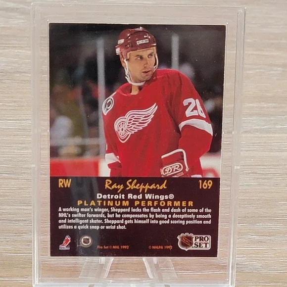 Ray Sheppard Signed 1992 Pro Set Platinum Performer Card 169 Detroit Red Wings - Picture 2 of 6